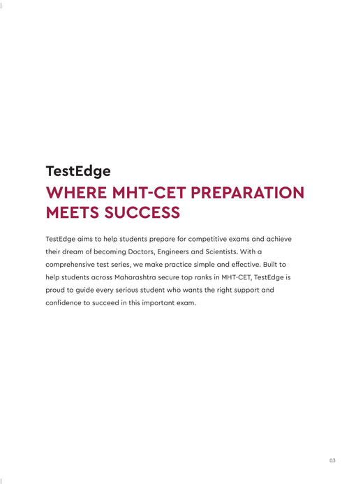 TS HIT HIGH INTENSITY TESTS : MHT CET ONLINE