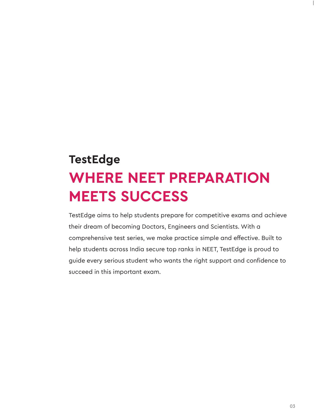 TS HIT HIGH INTENSITY TESTS:  NEET UG ONLINE